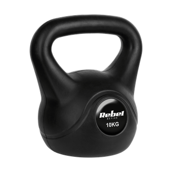 Бітумінозна гіря Rebel Active 10 кг RBA-2315 з ергономічною ручкою для тренувань