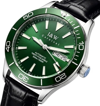 Мужские часы Carnival Diver Leather Deluxe 10 Bar 2 ремешка
