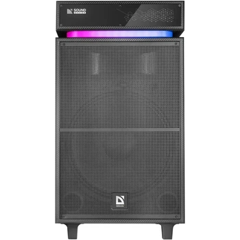 Портативная колонка на колесах Defender Sound Factory 140W 2.0 Bluetooth FM USB TF LED 10000mAh для вечеринок (9A4664640473)