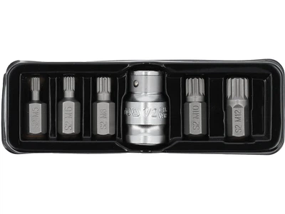 Набір біт YATO SPLINE M5-M12 квадрат 3/8" і 1/2" S2 6 шт YT-0414