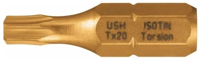 Биты USH ISOTIN TORX T10 x 25 мм Torsion титановые 10 шт UUSG0022393