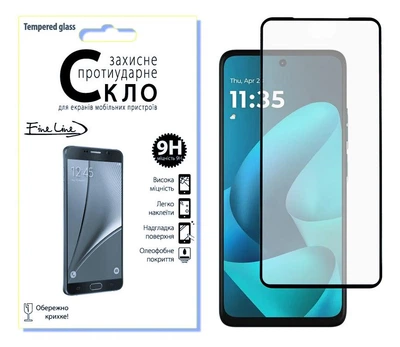 Захисне скло Fine Line Full Glue для Motorola G57/G57 Power (Black)
