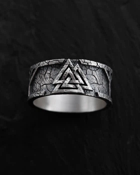 Серебряный кольцо VALKNUT. RUNES Reytel 69046495 21.5