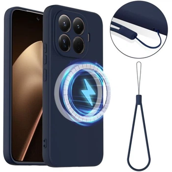 Защитный чехол Deexe Silicone Case with MagSafe для Xiaomi 17T Pro - Dark Blue
