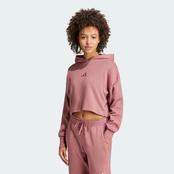 Женское худи ALL SZN French Terry 3-Stripes adidas IY6848 (XL) розовый (4067894365956)