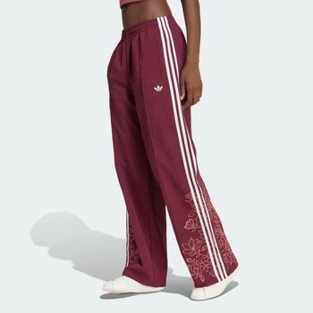Женские брюки FLORAL GFX FIREBIRD LOOSE adidas KX1878 (M) Бордовый (4069995883216)