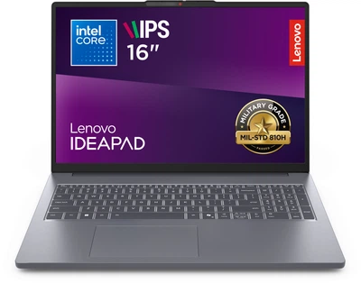 Ноутбук Lenovo IdeaPad Slim 3 16IRH10 (83K2008WRA) Luna Grey / 16" IPS WUXGA / Intel Core i5-13420H / RAM 24 ГБ / SSD 512 ГБ