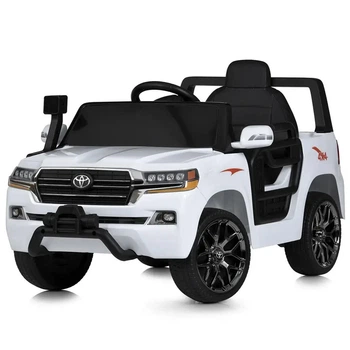 Детский электромобиль джип BAMBI Toyota Land Cruiser M 5101EBLR-1 белый, экокожа, EVA, MP3, Bluetooth, FM