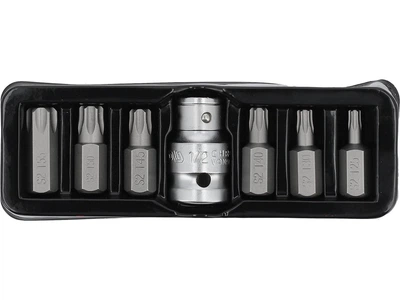 Набор бит YATO TORX Tamper 30 мм с адаптером 1/2" 7 шт YT-0416