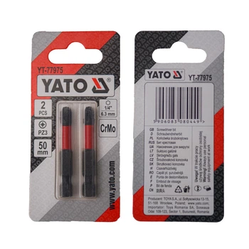 Биты YATO PZ3 x 50 мм HEX 1/4" Cr-Mo 2 шт YT-77975