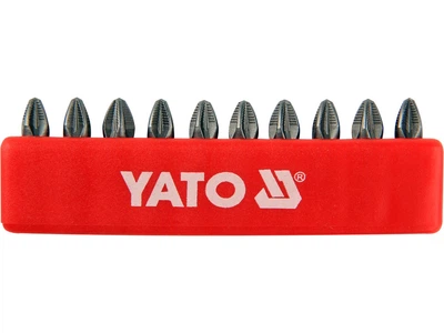 Набор бит YATO Pozidriv PZ2 x 25 мм HEX 1/4" 10 шт YT-0471
