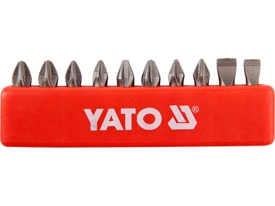 Набір біт YATO SL5 SL6 PH1 PH2 PZ1 PZ2 довжина 25 мм 10 шт YT-0482