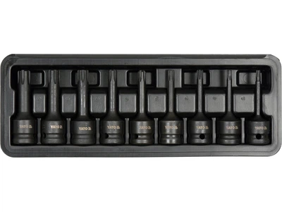 Набір ударних біт YATO RIBE M5-M14 квадрат 1/2" Cr-Mo 9 шт у кейсі YT-10681