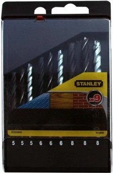 Набор универсальных сверл STANLEY Basic для металла кирпича и дерева 5/6/8 мм 9 шт STA56005-QZ