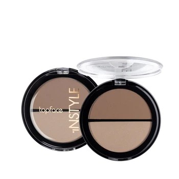 Бронзатор і хайлайтер для обличчя Instyle Contour & Highlighter TopFace PT262 №004 Блискуча Карамель+Матова Насичена Засмага, 10 г