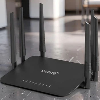 Роутер Wi-Fi LV-WR50Q мощный сигнал 6 антенн стабильная сеть для дома и работы 2.4 ГГц