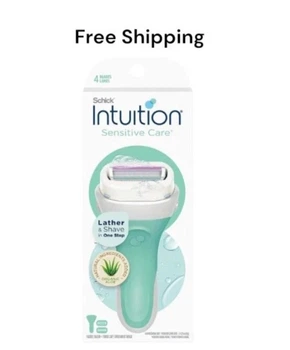 Жіноча бритва, що не потребує гелю для гоління, Schick Intuition Sensitive Care з 2 змінними касетами