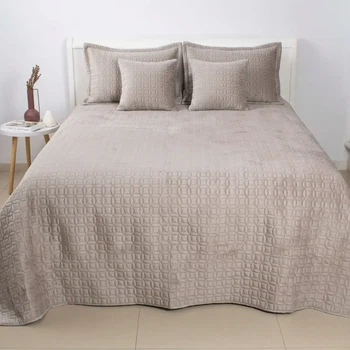 Покривало ТЕП "VELOUR" Пісочний/Мозаїка, 240x260
