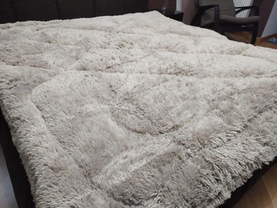 Одеяло всесезонное Grass Медведь плюшевый мех с коротким ворсом 200x230 см бежевый (tra23)