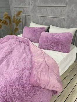 Одеяло всесезонное Grass Медведь плюшевый мех с коротким ворсом 200x230 см розовый (tra84)
