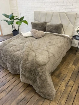 Одеяло всесезонное Grass Медведь плюшевый мех с коротким ворсом 200x230 см коричневый (tra85)