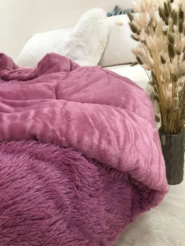Ковдра всесезонна Grass Ведмідь плюшеве хутро з коротким ворсом 200x230 см рожевий (tra25)