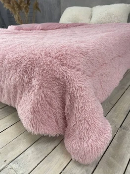 Ковдра всесезонна Grass Ведмідь плюшеве хутро з коротким ворсом 200x230 см рожевий (tra53)