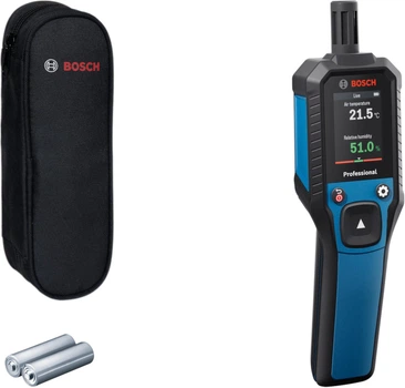 Термогигрометр Bosch Professional GDH 1-17, 2х LR6 1.5 В (AA), футляр (0601078400)