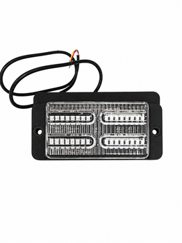 Стробоскоп мигалка в решітку автомобіля синій червоний накладний 24led
