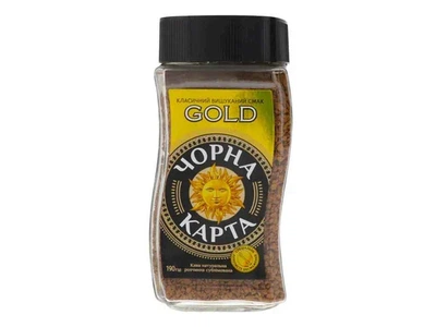 Кава розчинна ЧОРНА КАРТА 190г Голд, скло