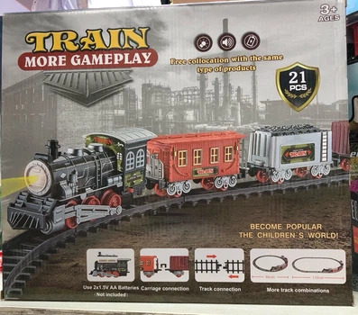 Дитяча залізниця Steam Train зі звуком і світлом на 21 деталь (B0314-1-2)