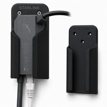 Настінний тримач для Ethernet-адаптера Starlink Gen 2 кронштейн для Starlink Ethernet Adapter аксесуари Starlink Чорний