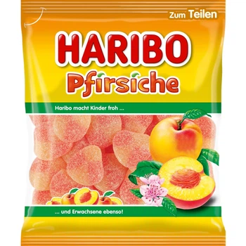 Желейні цукерки Haribo Pfirsiche зі смаком персика 175 г (4001686327579)