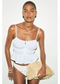 Топ женский H&M 271277580 XL Белый (2727000138240)