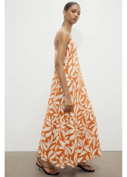 Сарафан женский летний H&M 271231379_orange XL Оранжевый/Кремовый (2727000121594)