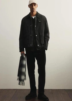 Куртка демисезонная мужская H&M 271235657 S Коричневая (2727000096632)