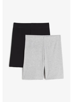 Спортивные шорты женские H&M 271031523_2pcs XS (2 шт) Черный/Серый (2727000122508)