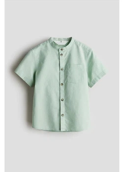 Детская рубашка для мальчика H&M 271217934 104 см Светло-зеленая (2727000112134)