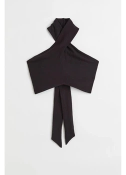 Топ женский H&M 271080451_black XL Черный (2727000110253)