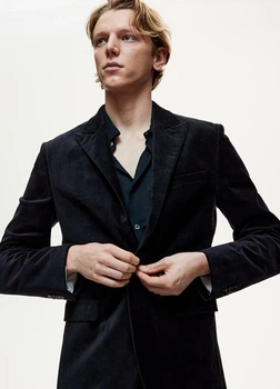 Пиджак мужской H&M 271231757 56 Черный (2727000105280)