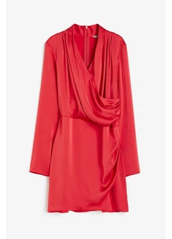 Сукня вечірня коротка осіння жіноча H&M 271197064 M Червона (2727000126926)