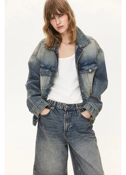 Джинсова куртка жіноча H&M 271222681 XS Блакитна (2727000109776)
