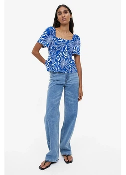 Топ жіночий H&M 271157872 3XL Синій/Білий (2727000127763)