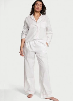 Піжамна сорочка лляна жіноча H&M 271216560 XS Біла (2727000143916)