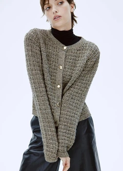 Кардиган женский H&M 271274364 S Хаки (2727000102623)