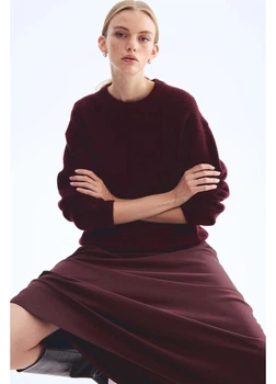 Джемпер женский H&M 271293287 S Бордовый (2727000116729)
