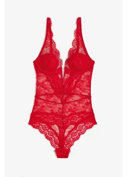 Боди-белье кружевное женское H&M 271197625 38 Красное (2727000121914)