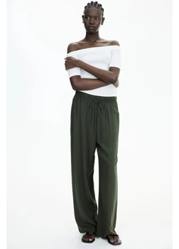 Брюки женские H&M 271217677 XS Зеленые (2727000110260)