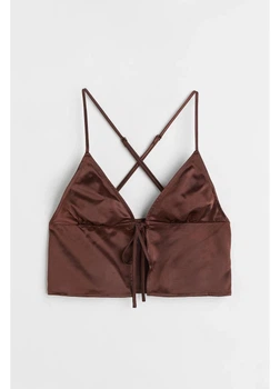 Топ женский H&M 271067139_brown 44 Коричневый (2727000125219)