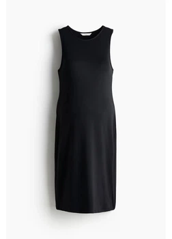 Платье для беременных миди летнее женское H&M 271220773 M Черное (2727000108151)